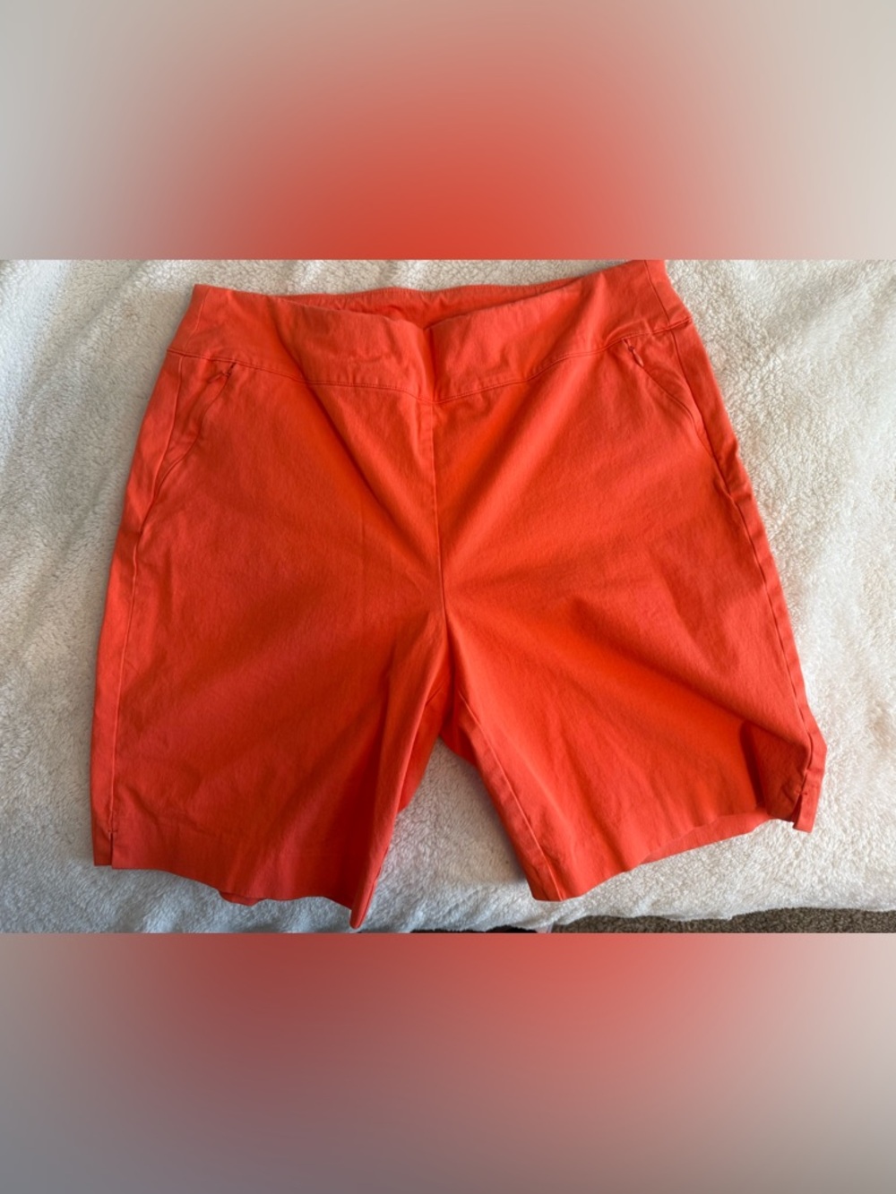 Soft Surroundings Coral-Orange Cotton Shorts